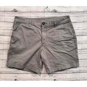 Chubbies Mens The Armadas Short Sz 33 Flat Front Stretch Twill Gray 7" Inseam